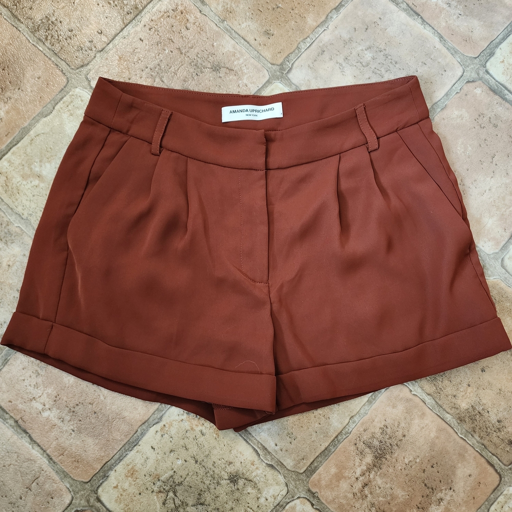 Amanda Uprichard Rust Shorts